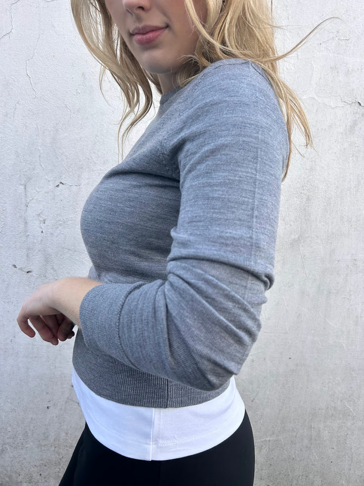 SLFTHEA LS KNIT MERINO O-NECK NOOS