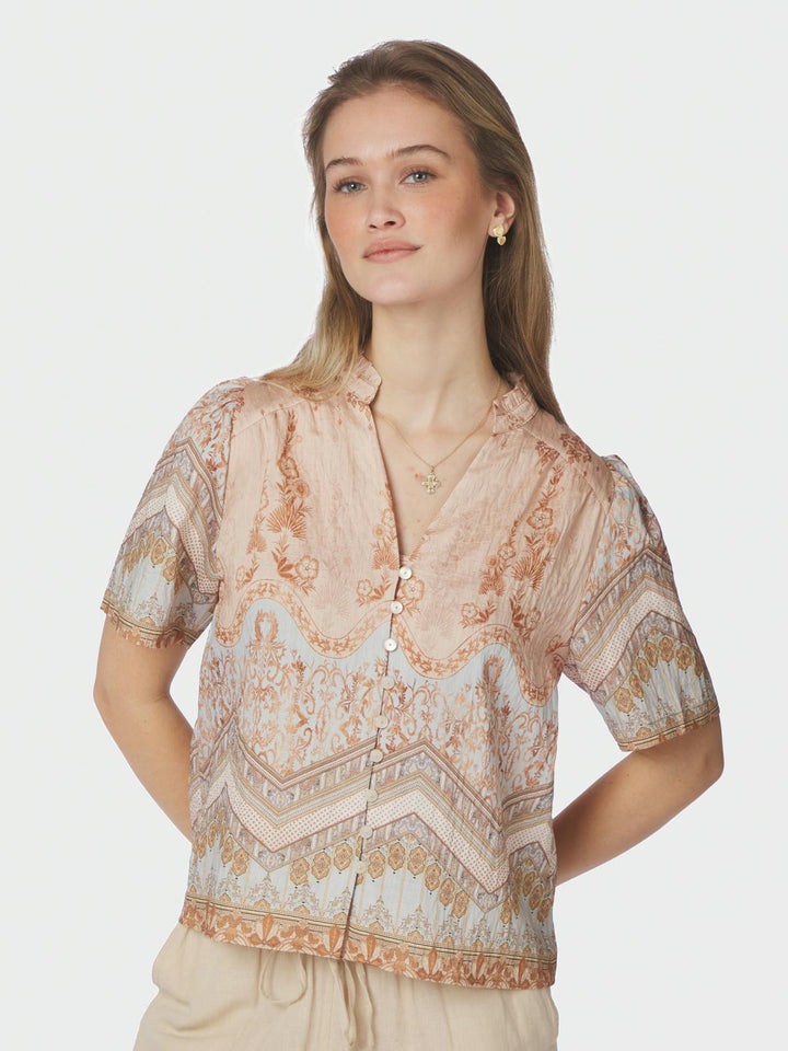 Torana Flower Border Blouse