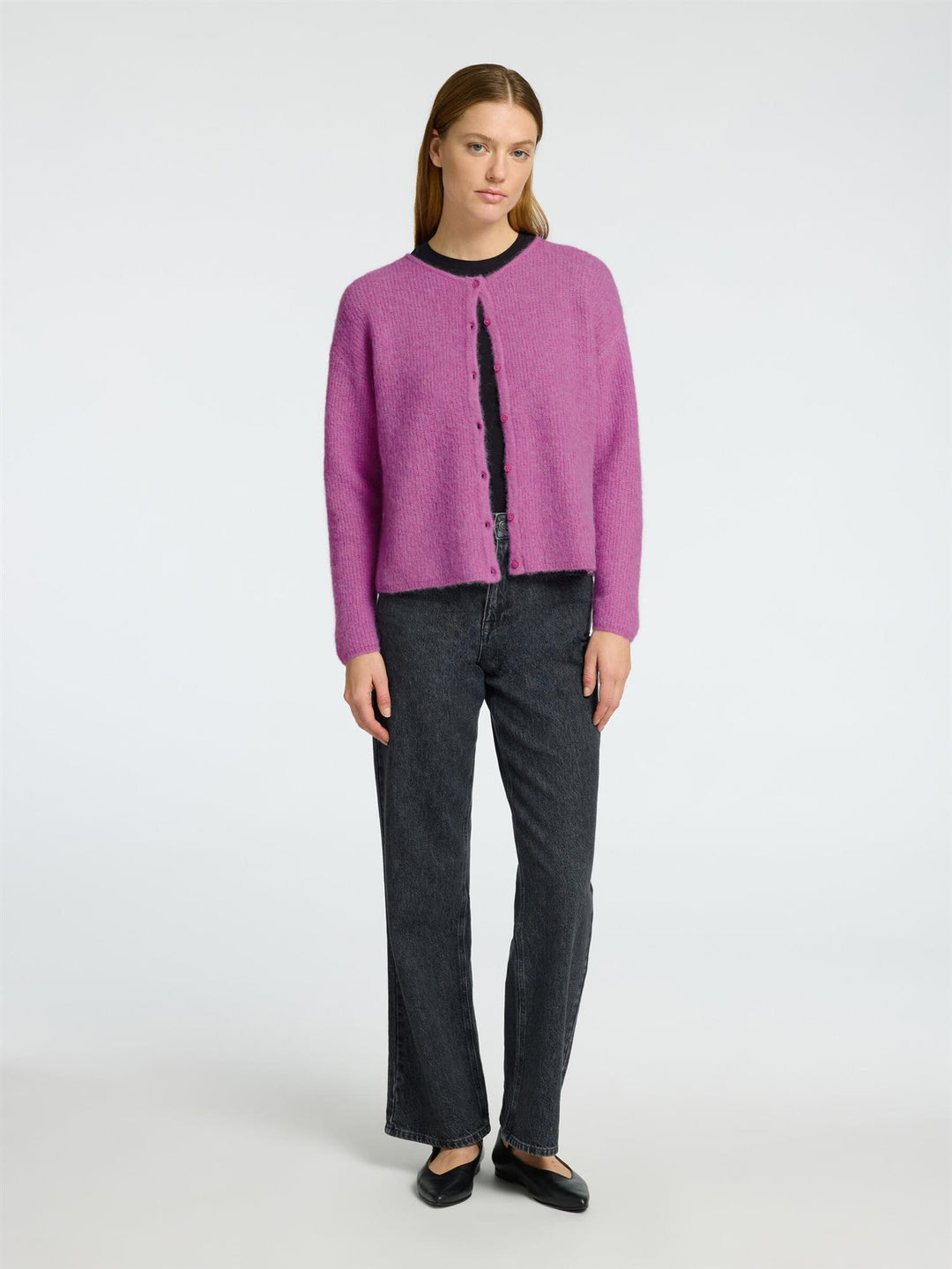 SIA RAS  LS KNIT O-NECK CARDIGAN