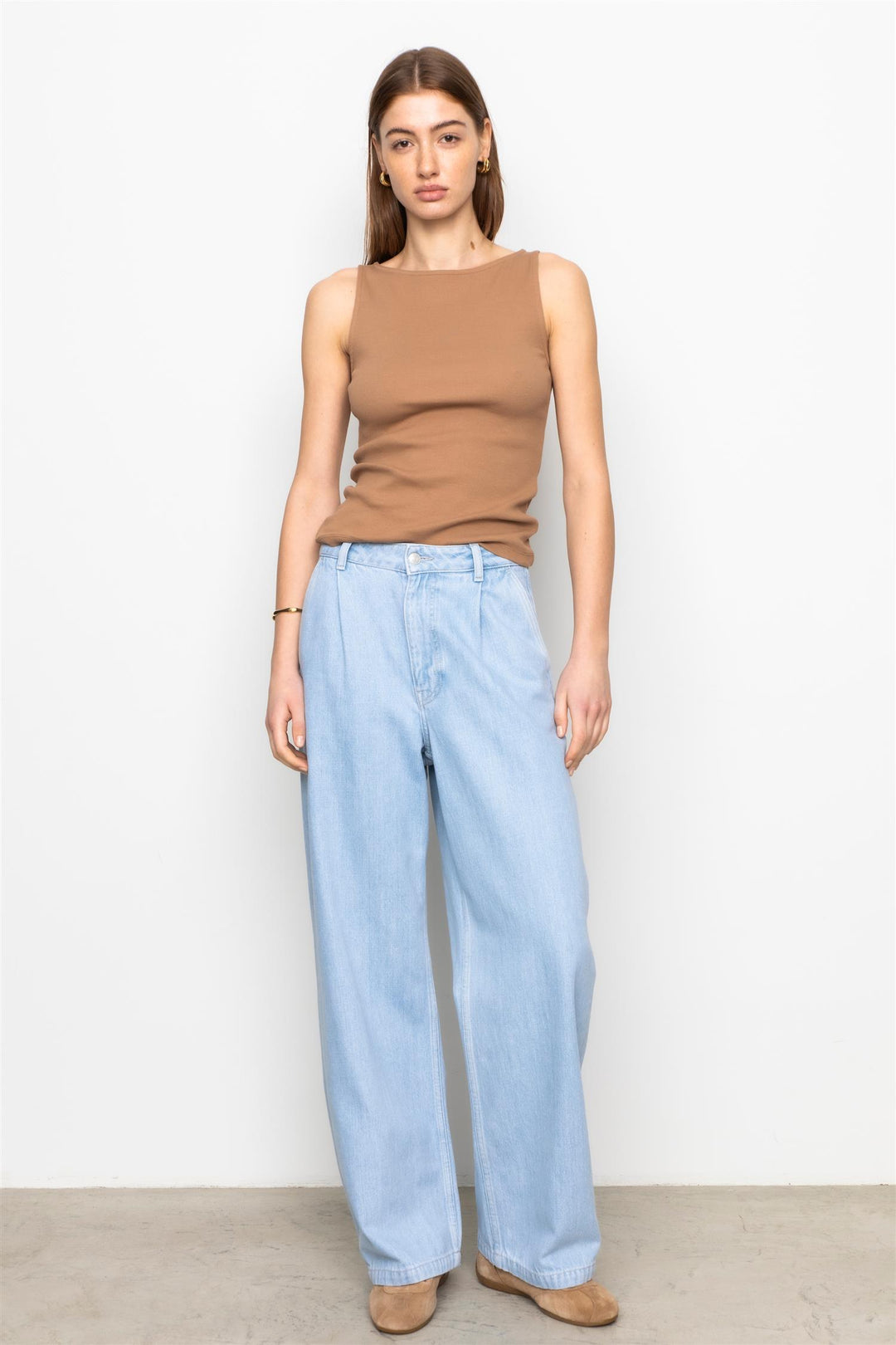 Peggy Rib Boatneck Top