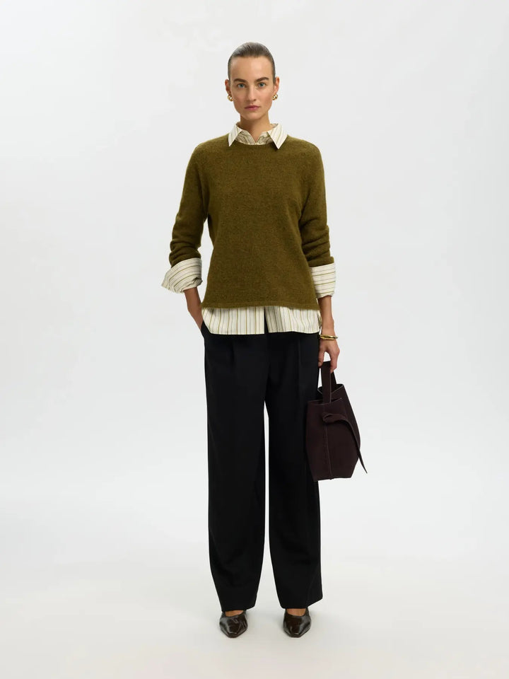 lulu new knit o-neck green