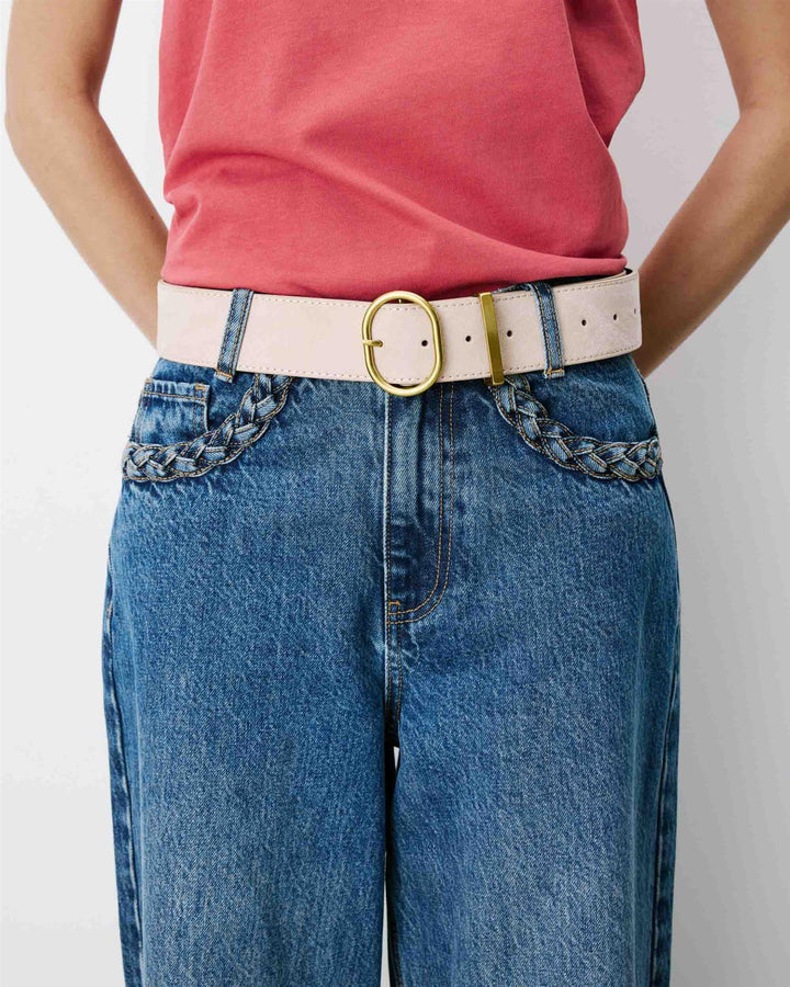 Swinton suede-effect belt sable