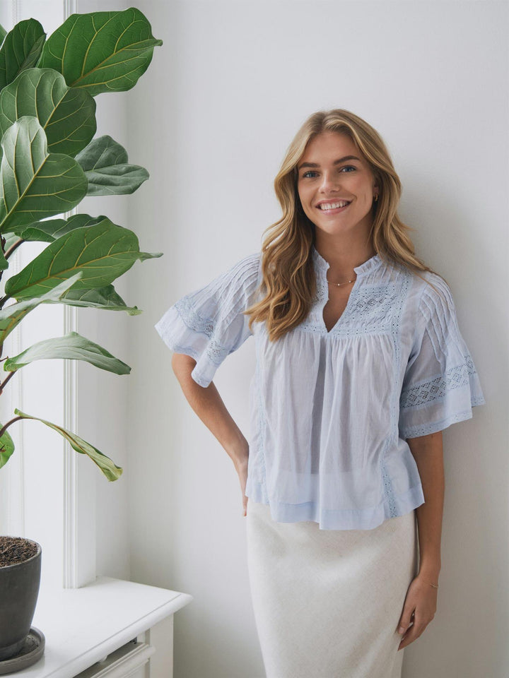 Siama S Voile Blouse light blue
