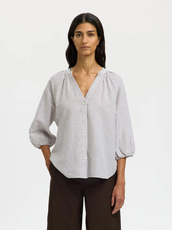 Cleo Alberta Linen Blend Shirt