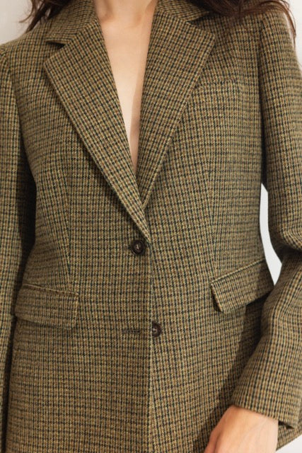 brook houndstooth blazer green