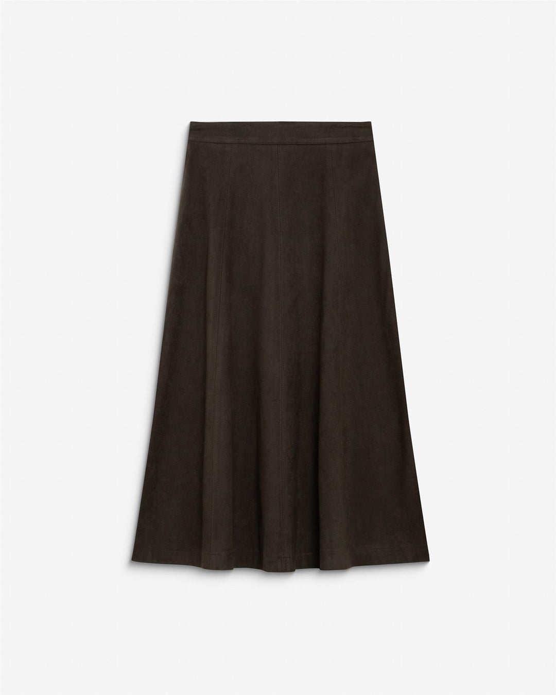 Ariana Flared maxi suede effect skirt