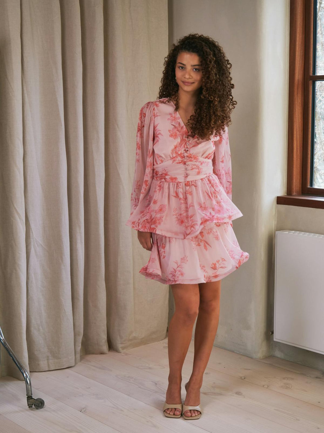 Rivana Print Chiffon Dress