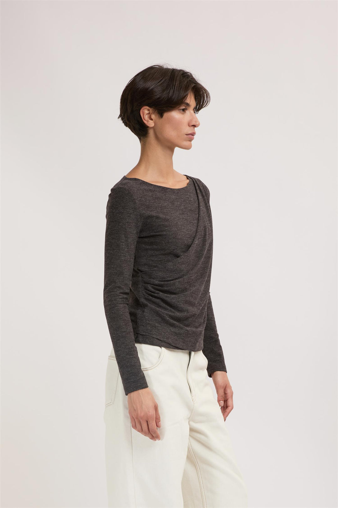 maglia pullover grigio scuro