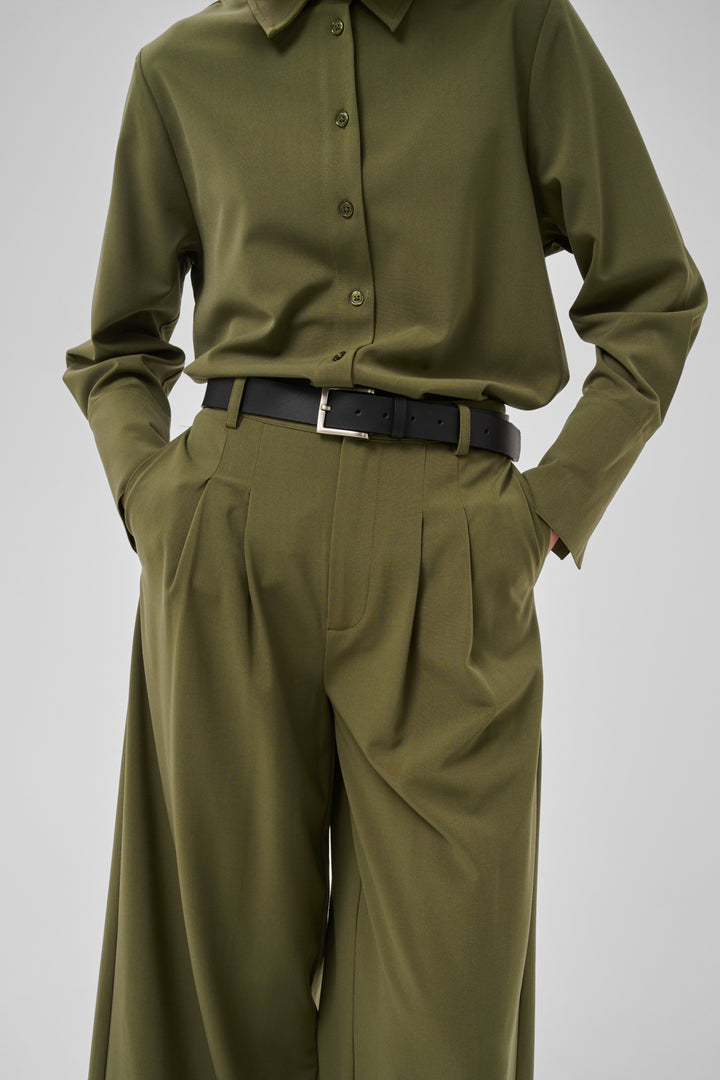 Hace high wide pant olive