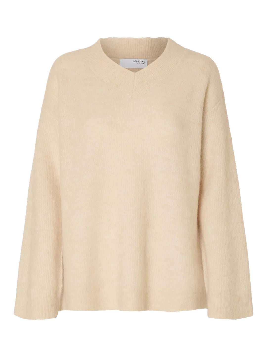 SLFSIA RAS LS KNIT LONG V-NECK
