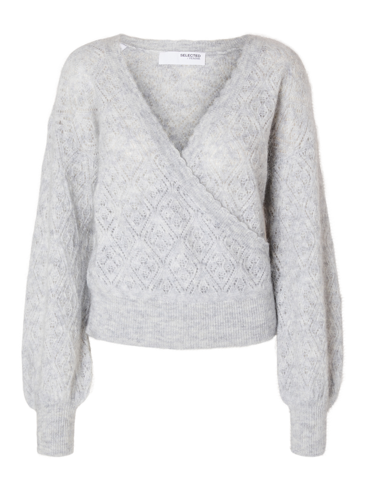 Juliet LS Wrap V-Neck Knit