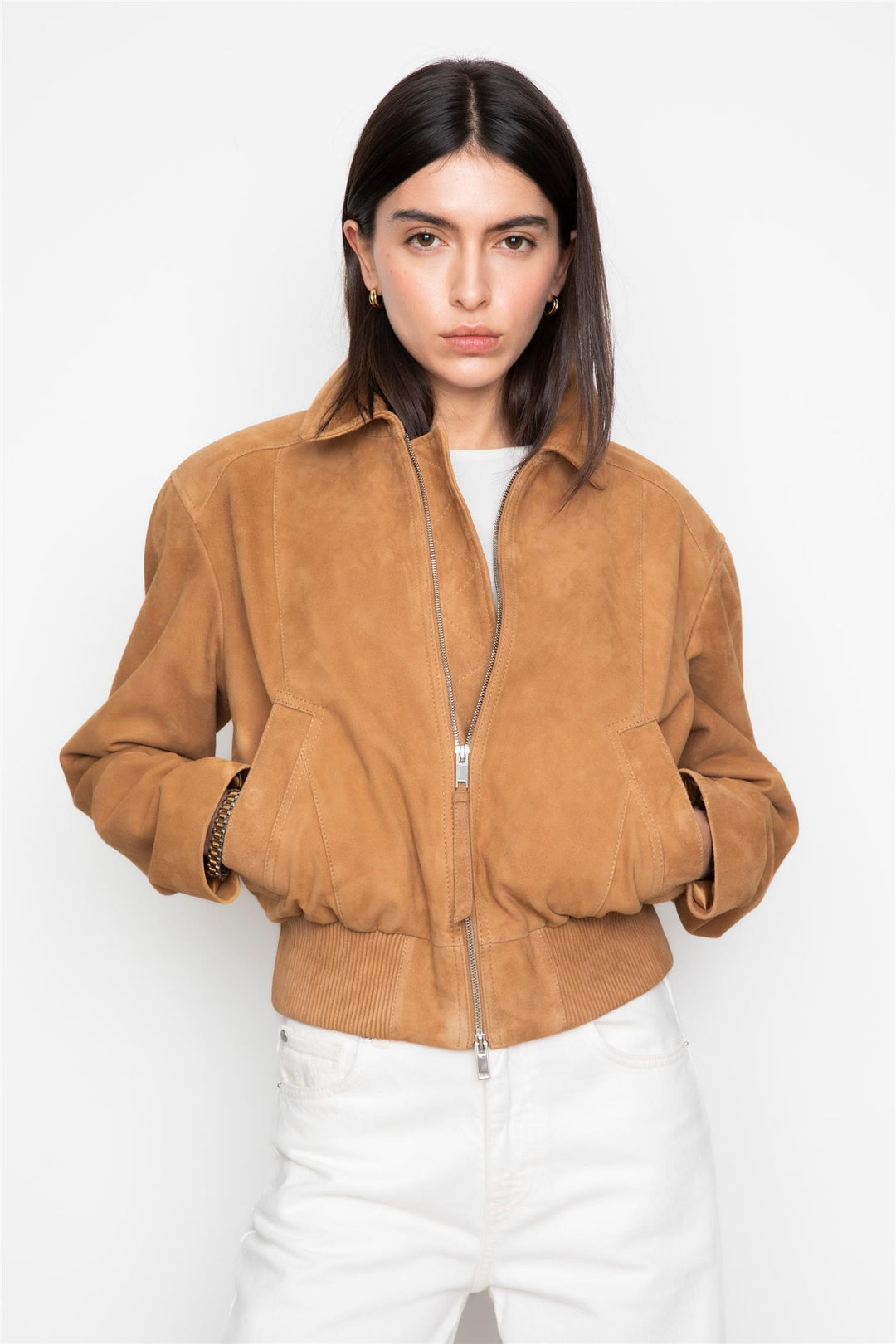 Lex Leather Bomber Jacket