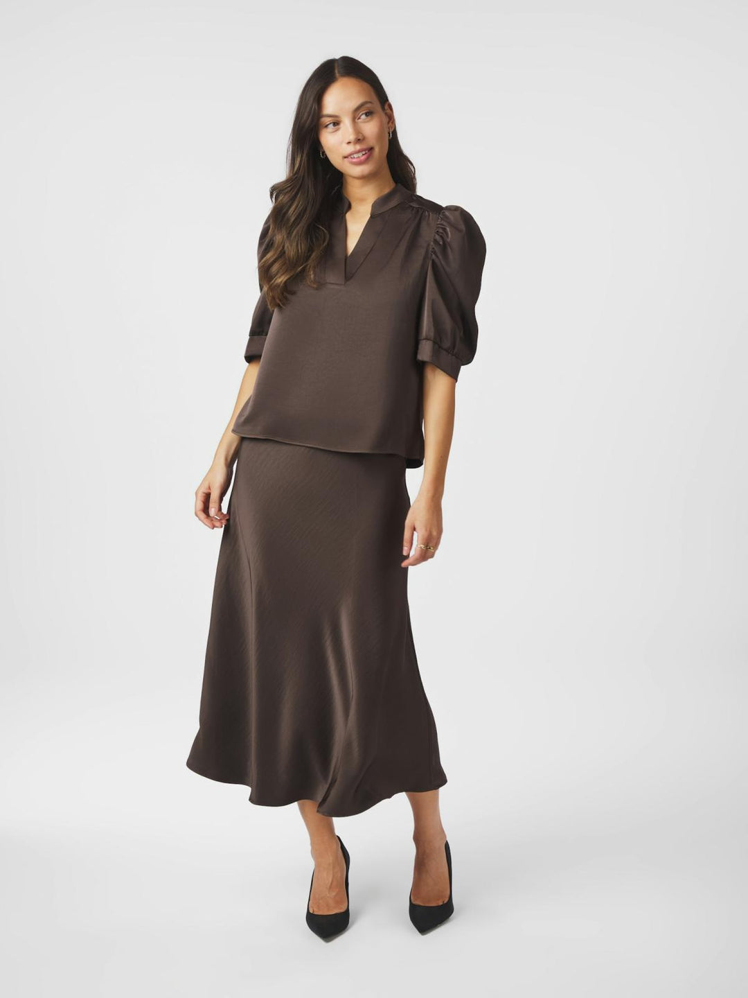 Roella heavy sateen bluse