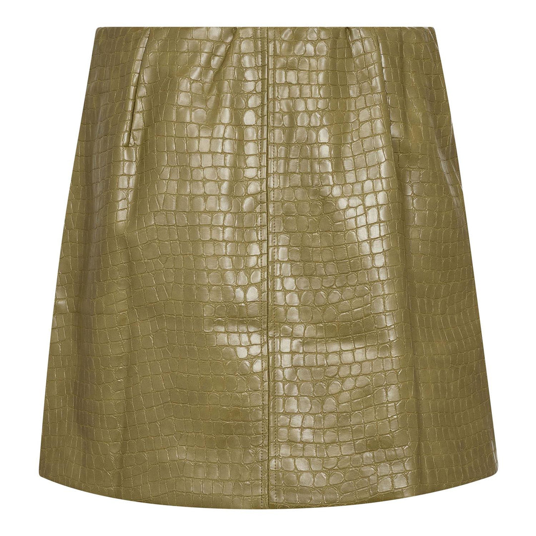 debra croco mini A-skirt green