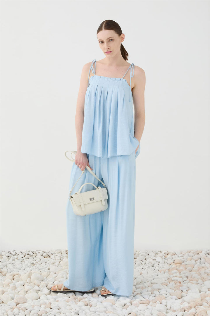 Pantaloni pleat wide