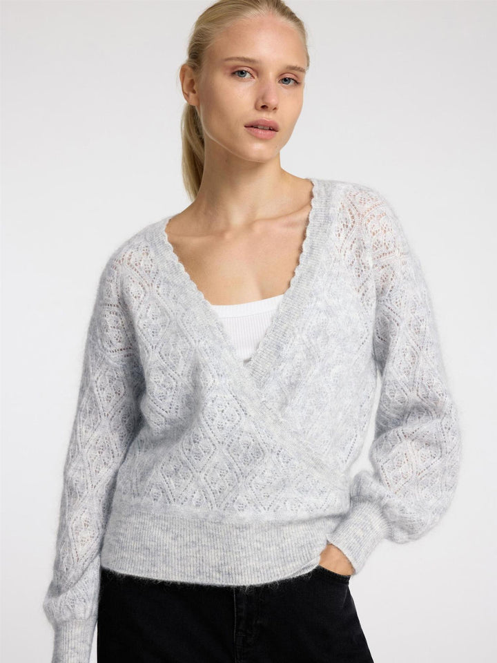 Juliet LS Wrap V-Neck Knit