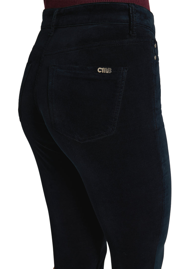 paris flared viscose velvet deep night