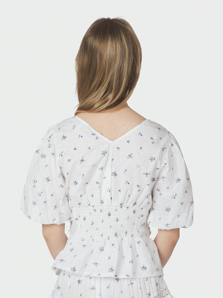 Sapura Flower Dobby Blouse