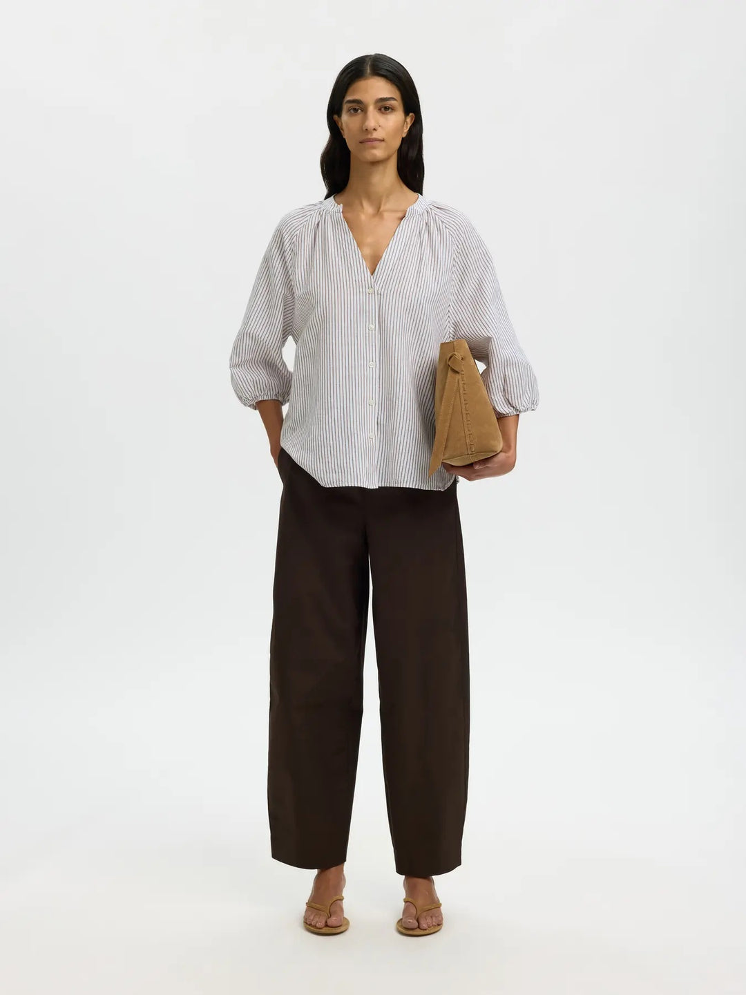 Cleo Alberta Linen Blend Shirt