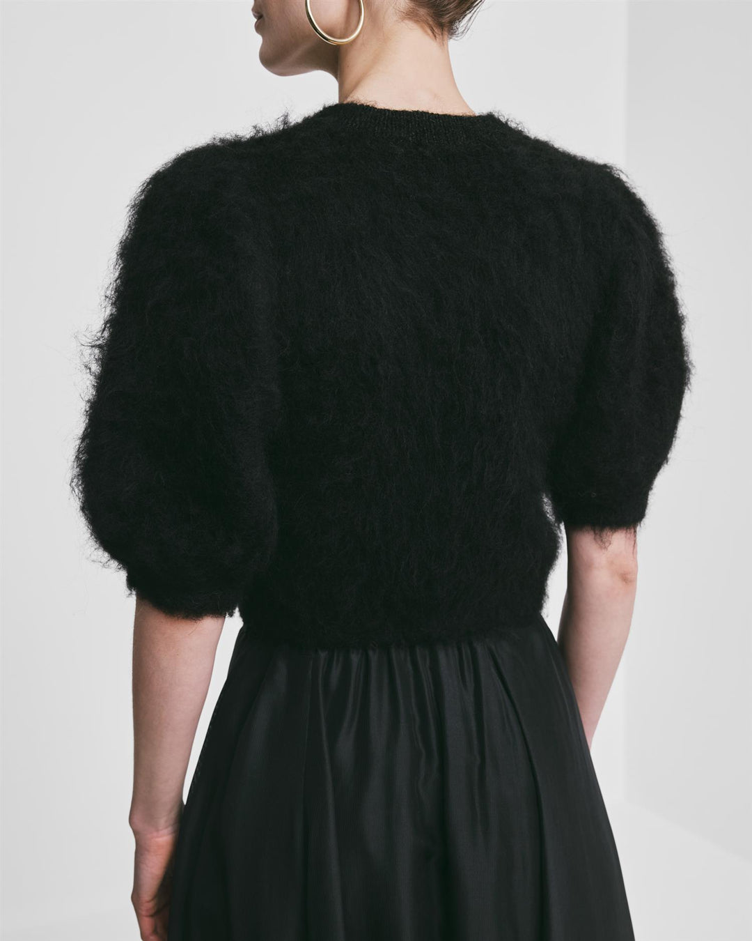 Hairy Knit Puffed Jacket