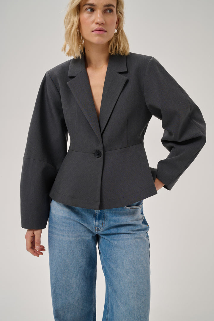 Evie shaped blazer dark grey