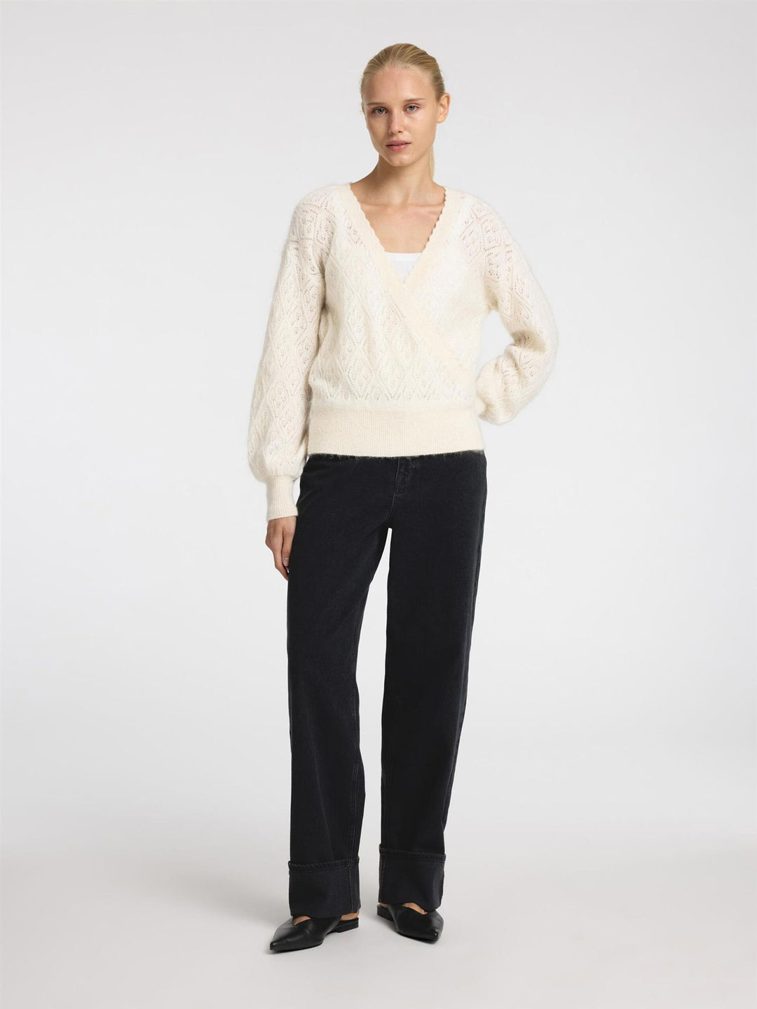 Juliet LS Wrap V-Neck Knit