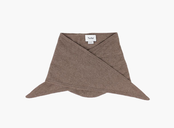 Lara solid wool cashmere triangle brun