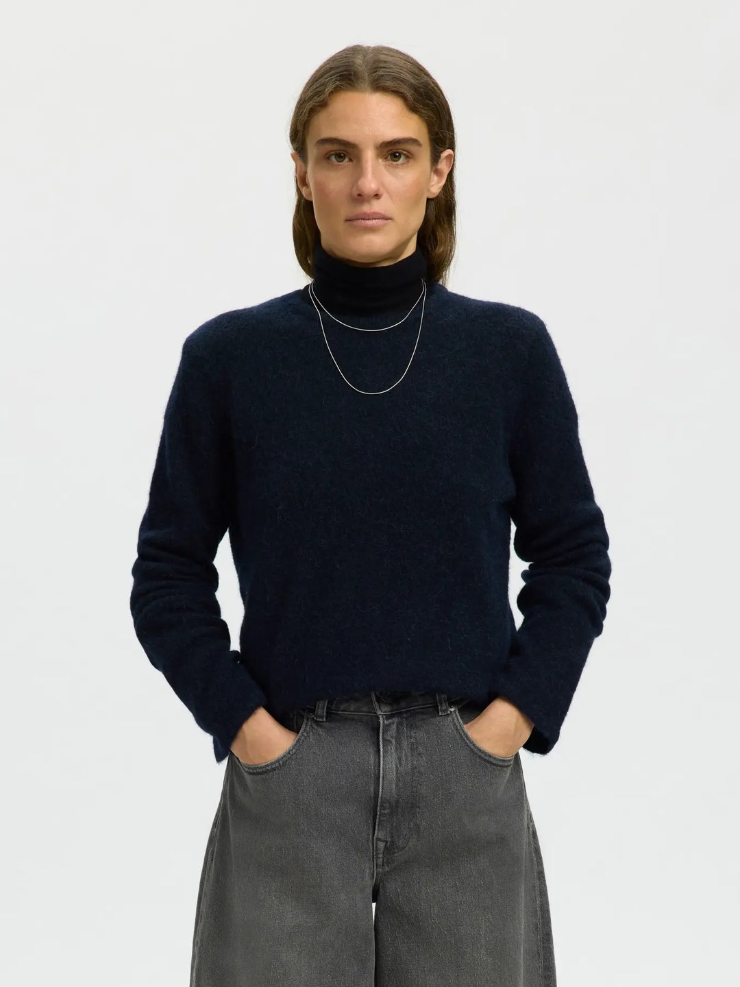 lulu new knit o-neck dark sapphire