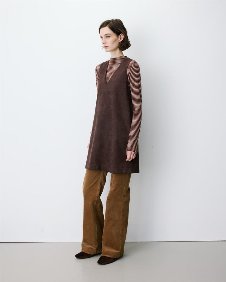 Anaya sleeveless short suede effect dress