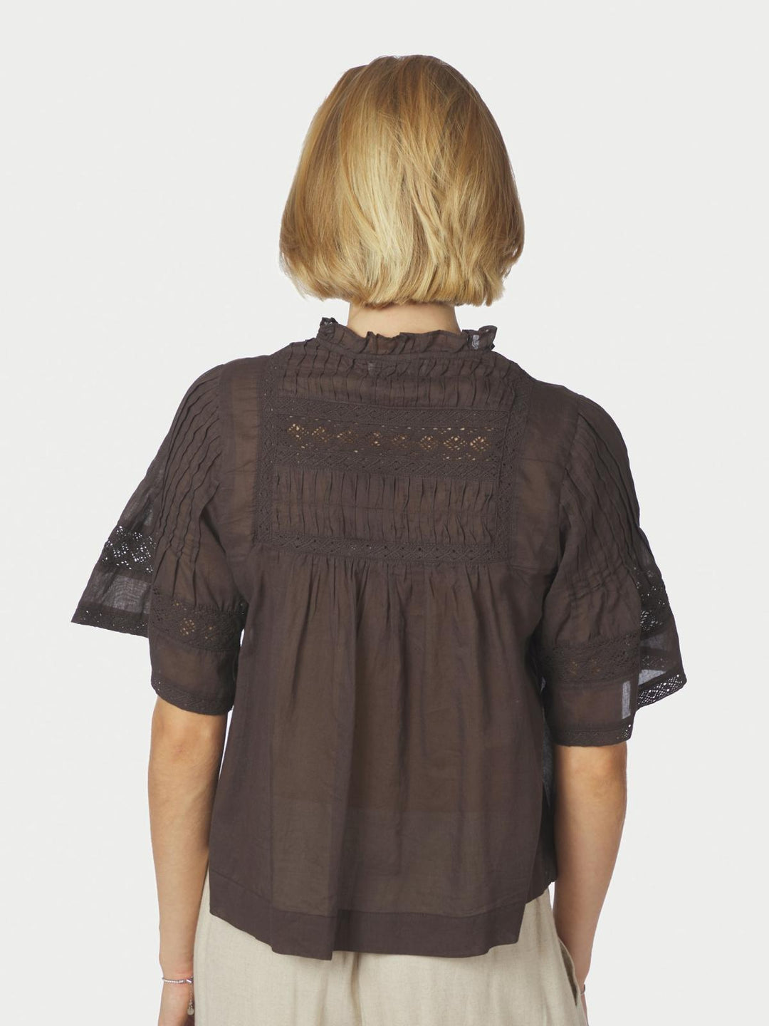 Siama S Voile Blouse dark brown