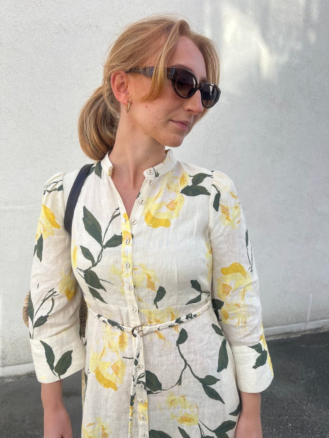 Linen Button-Down Dress