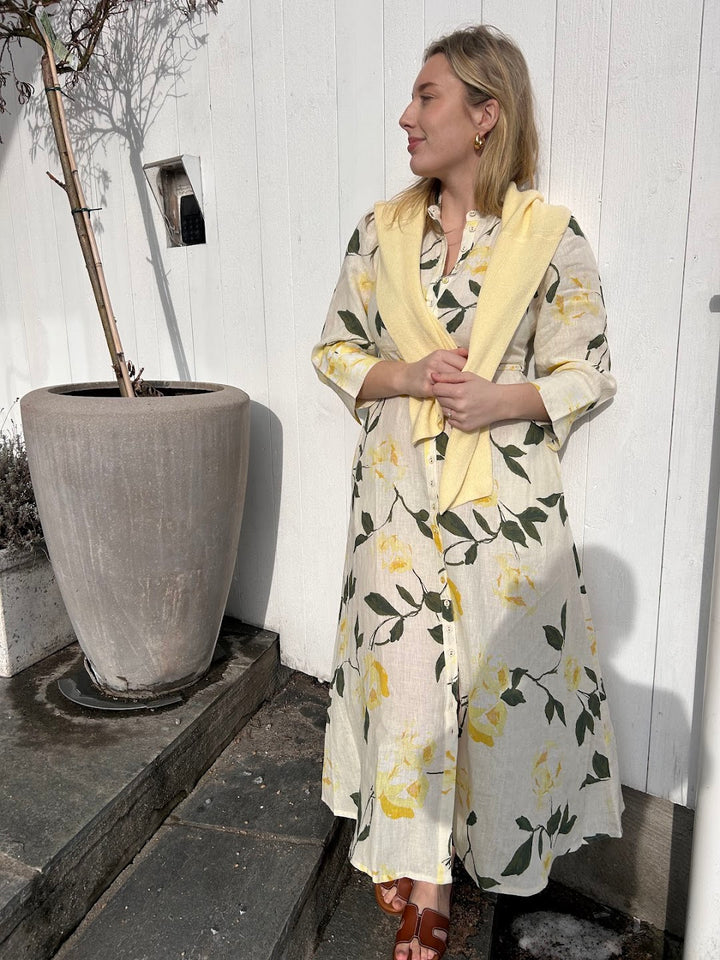 Linen Button-Down Dress