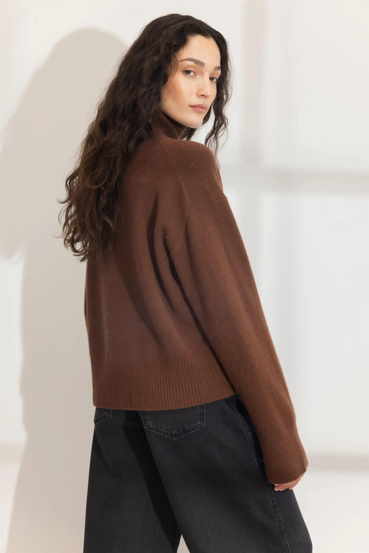 abigail knit cognac