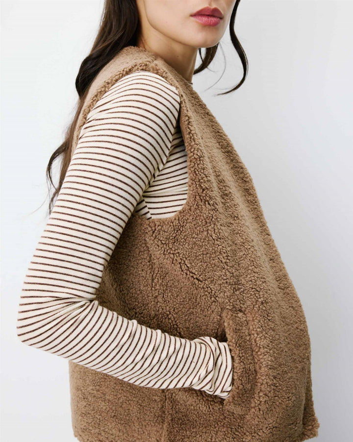 Avery faux sherling vest