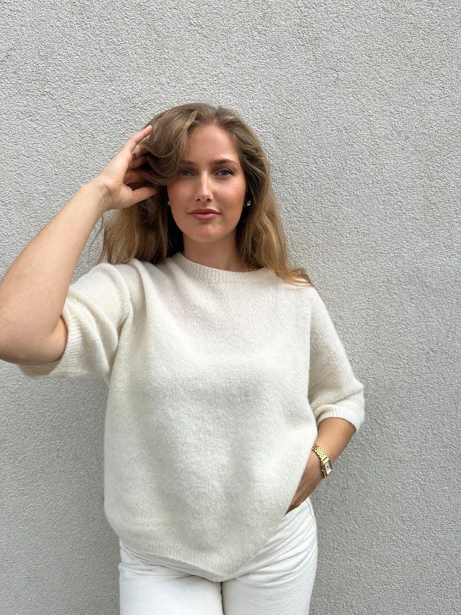 Short Sleeve Sweater ecru