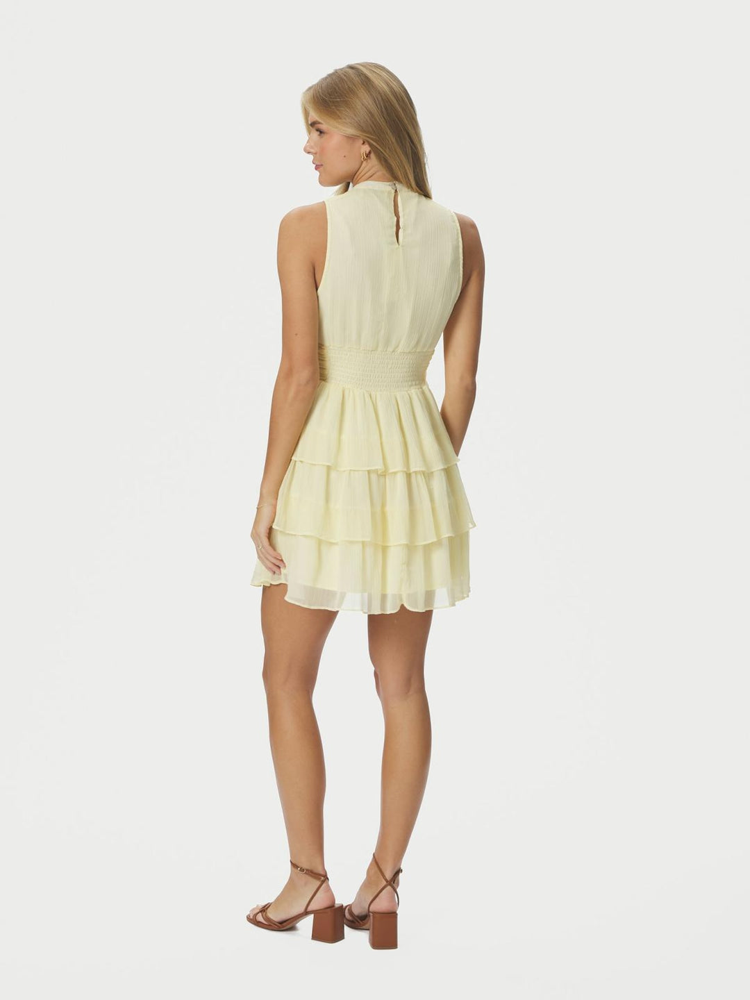 May Solid Chiffon Dress