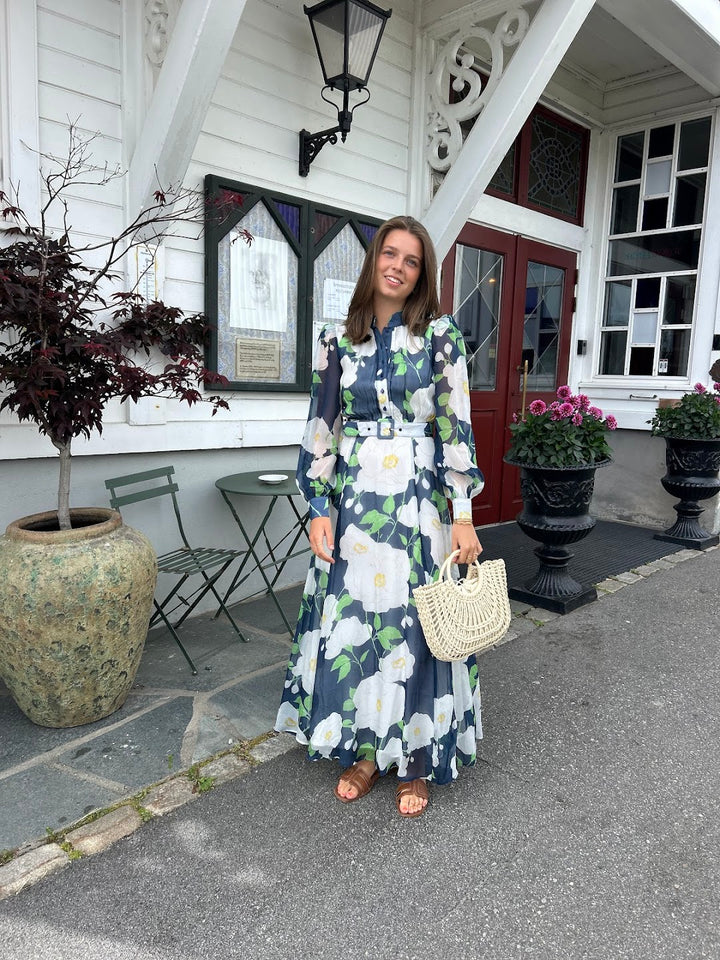 organza belt dress flower garden