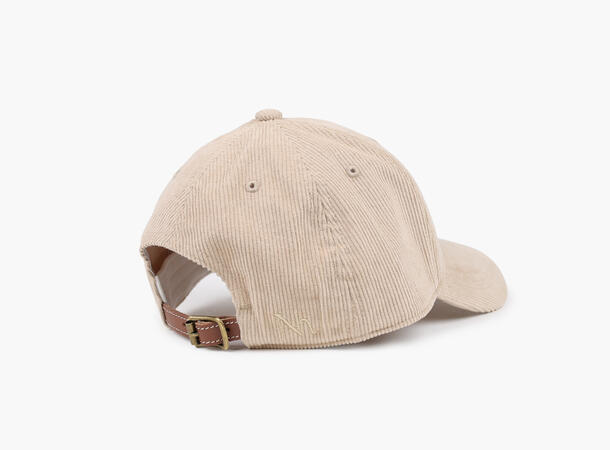 Signatur caps cordfløyel beige