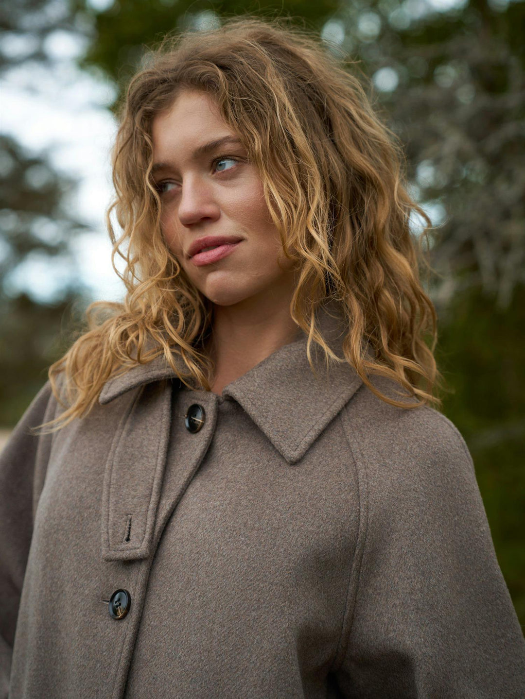 Keaton wool coat taupe