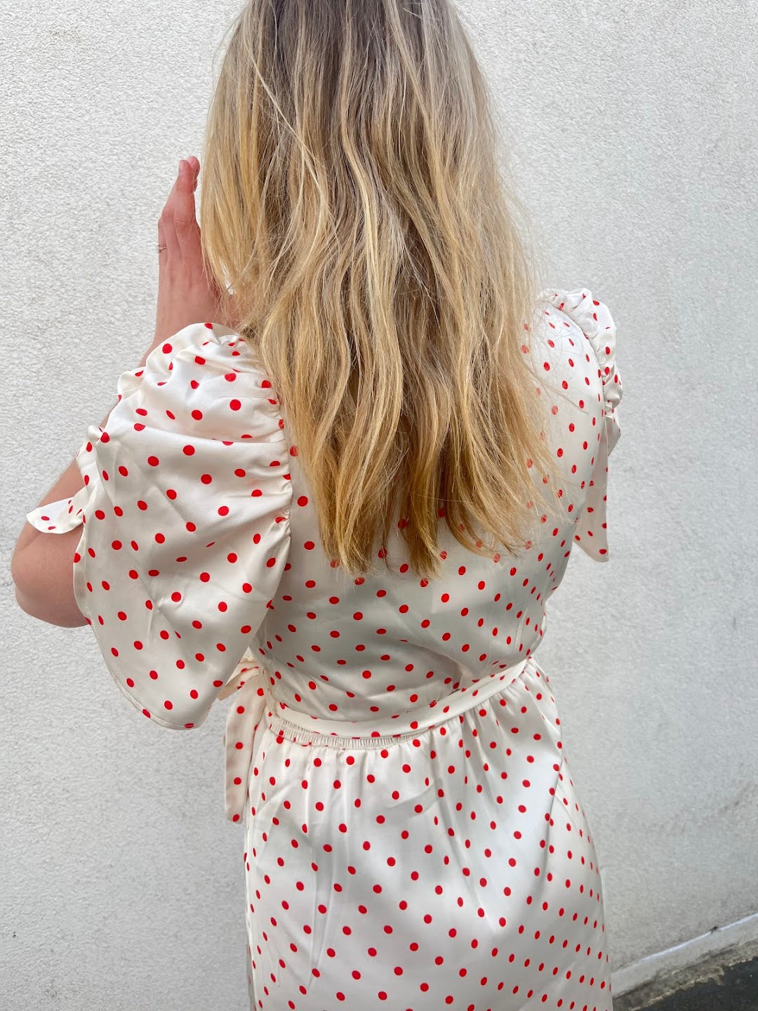 Cambria Dot Wrap Dress