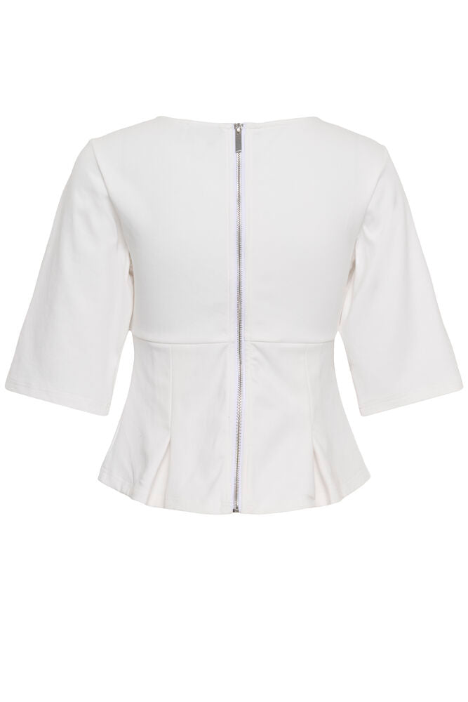 Apir pleat tee white
