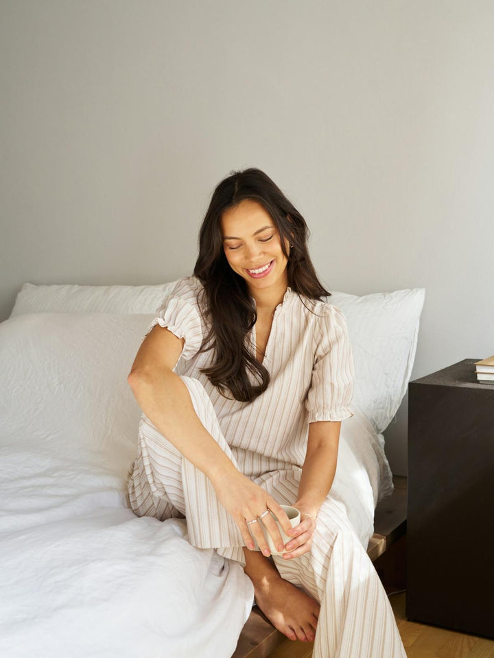 Odesa Linen Stripe blouse