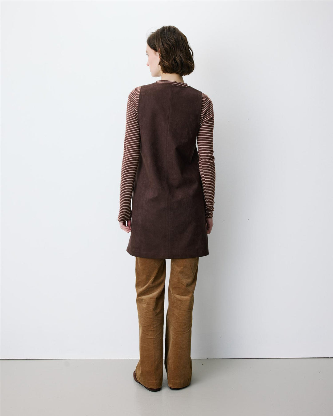 Anaya sleeveless short suede effect dress