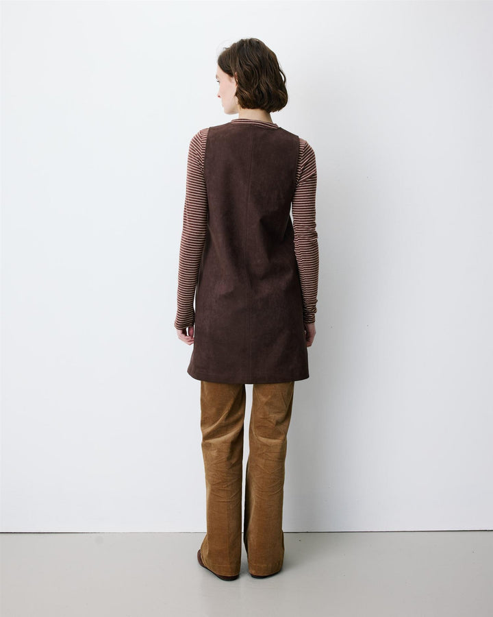 Anaya sleeveless short suede effect dress