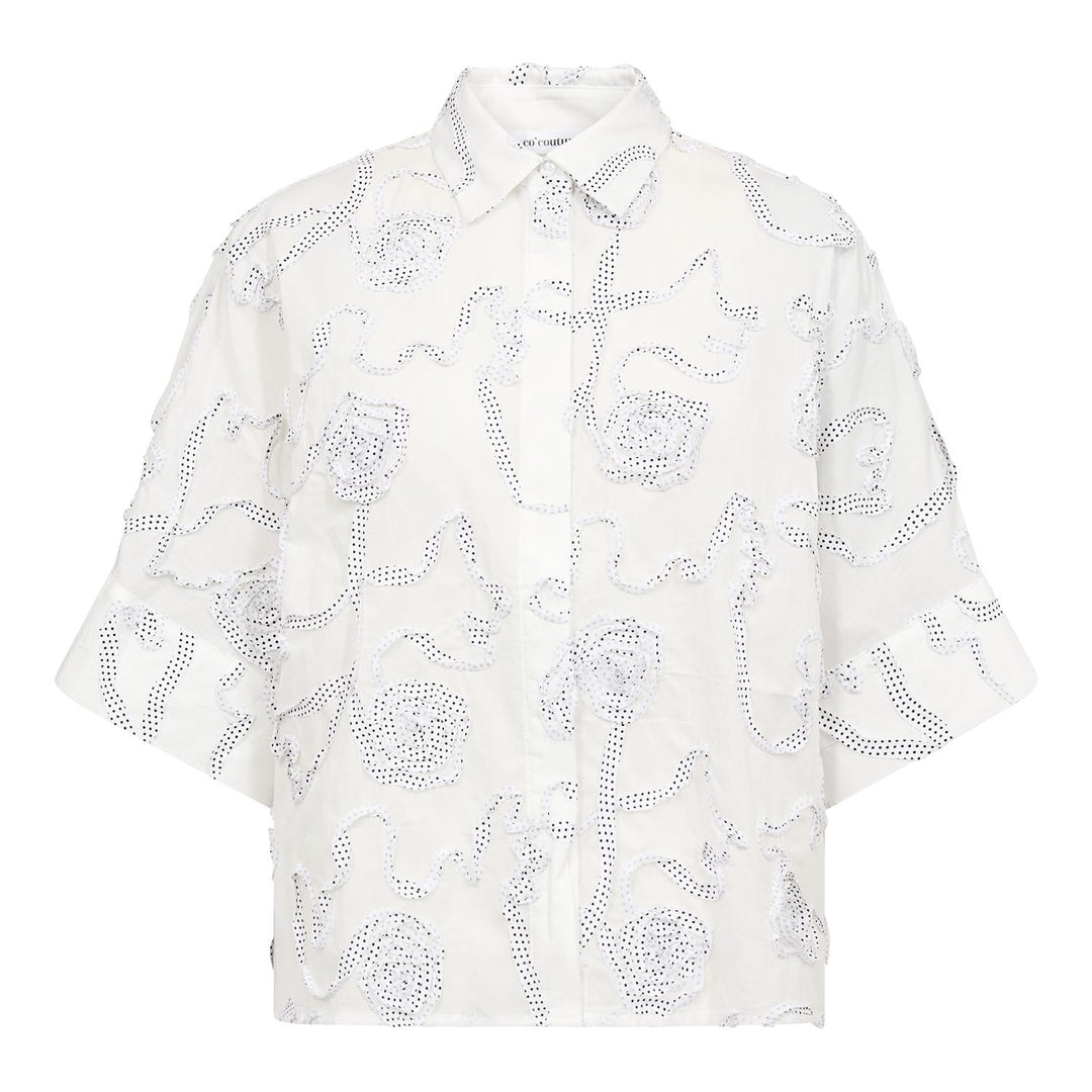 elric flower shirt white