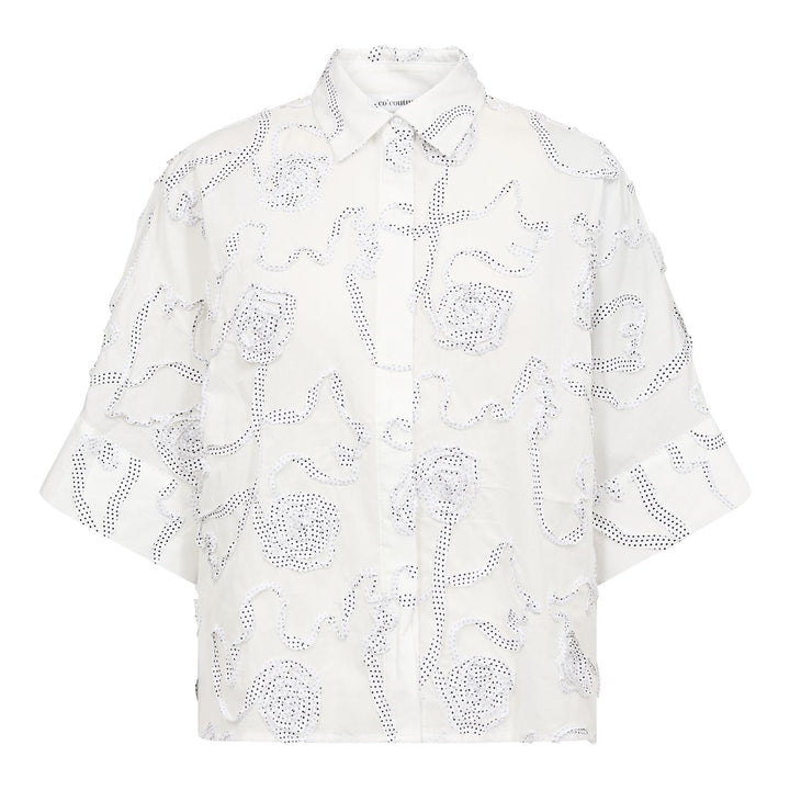 elric flower shirt white