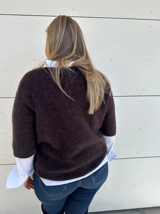 Short Sleeve Sweater brown
