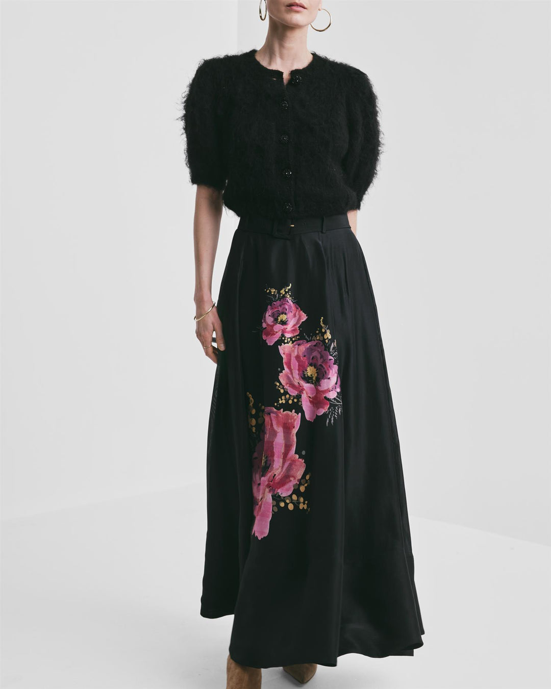 Hairy Knit Puffed Jacket