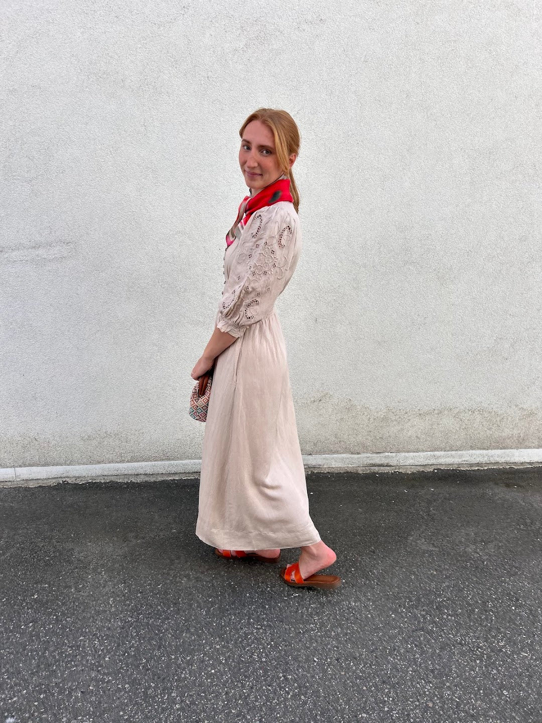 Andrea Dress Biscotti Linen