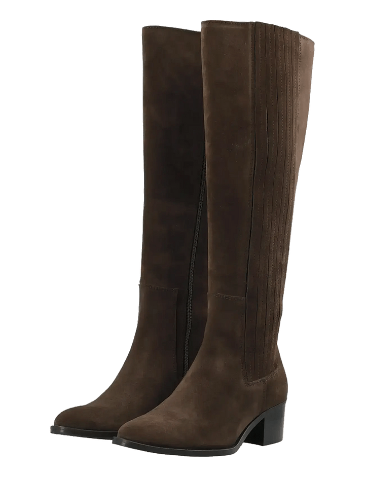 Biacarol chelsea knee high boot oily suede brown